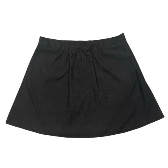 Festival Indie Sleaze Black Corduroy Mini Skirt Button Front A-Line 3X - Picture 3 of 5